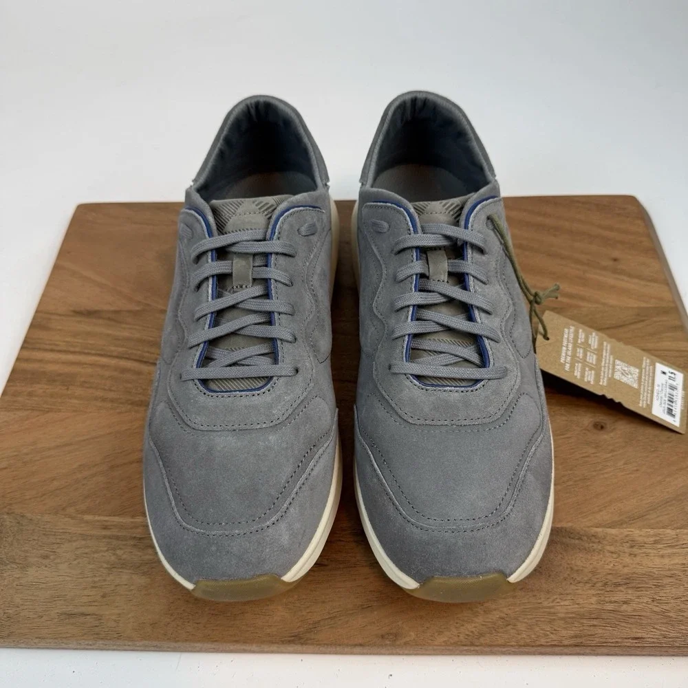 New Mens Olukai Koheo Charcoal Suede Lace-Up Sneakers Shoes Sz 11.5‎ M